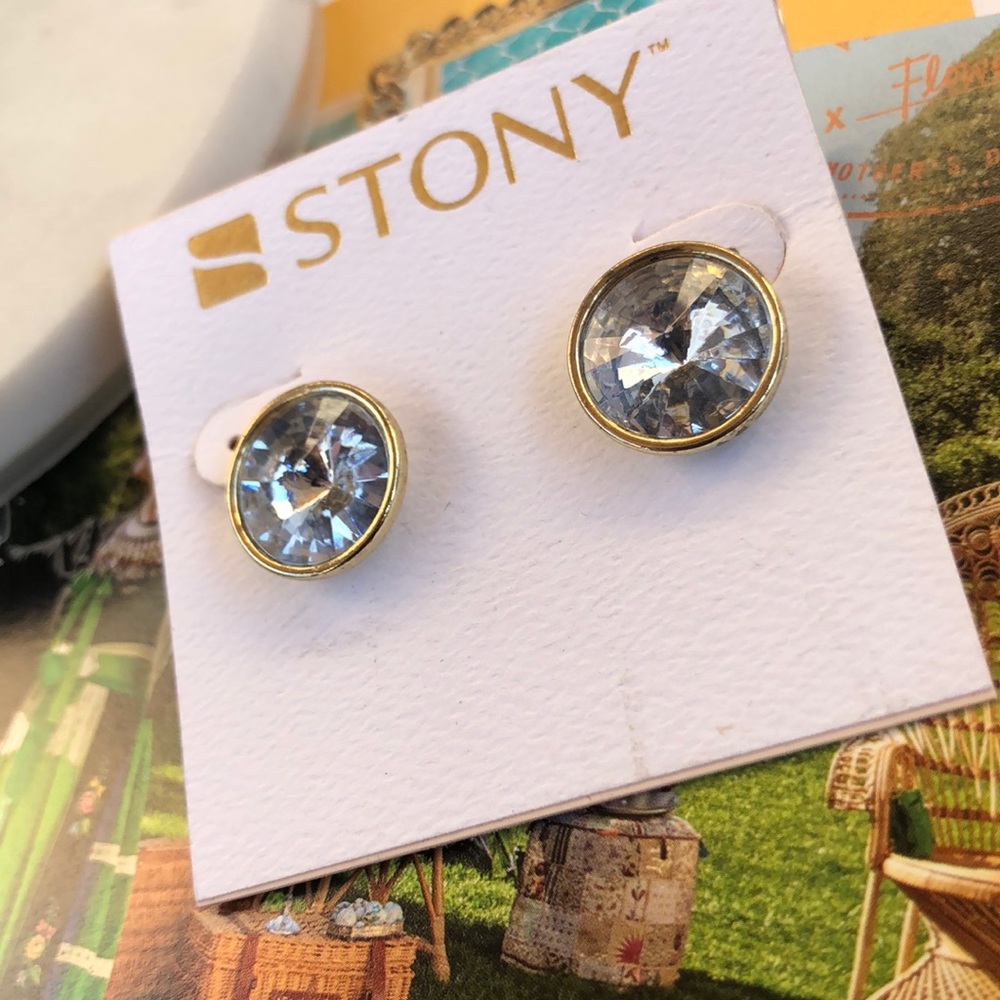 Large Rhinestone Earrings ✨ - Picture 2 of 5